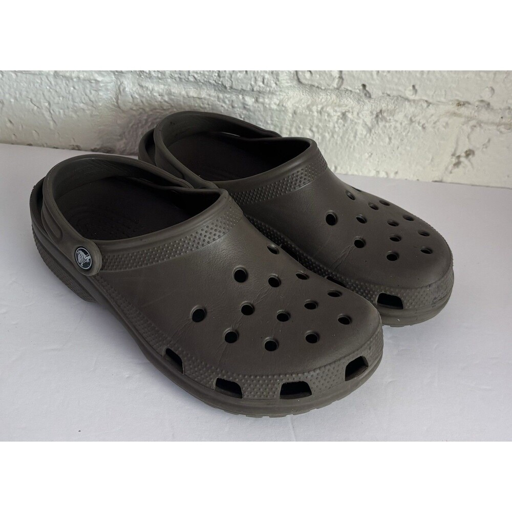 Crocs Unisex-Adult Classic Clogs Slip On M7/ W9 Sandals Brown